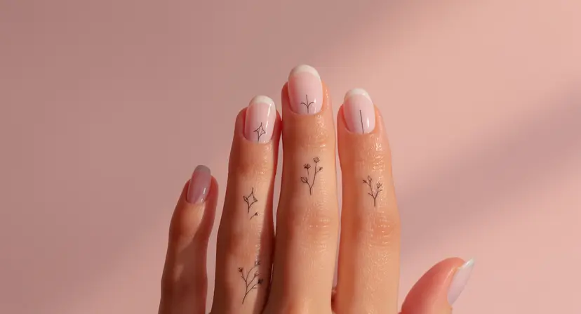 Tatouage au doigt pour femme : idées discrètes, significations et précautions Différents tatouages sur les différents doigts d'une femme - Main en gros plan