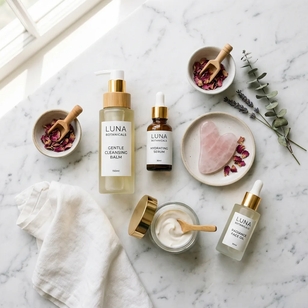 Routine beauté gua sha – sérum et huile visage Routine beauté complète avec gua sha, sérum et huile visage