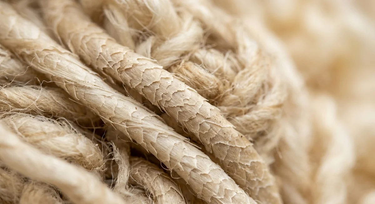 Propriétés naturelles de la fibre de laine – lanoline et écailles Gros plan sur des fibres de laine naturelle sous lumière naturelle, texture visible
