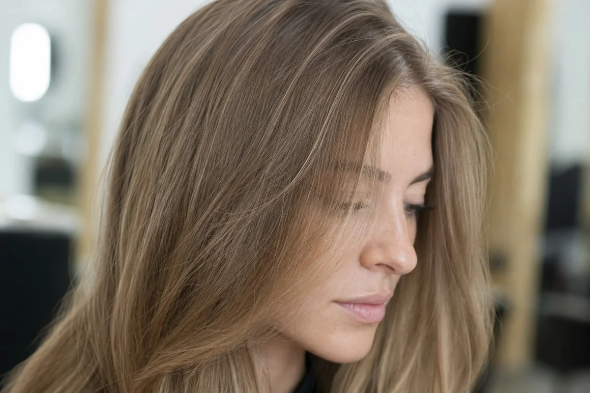 Babylights cheveux : mèches ultrafines effet naturel Babylights sur cheveux fins blonds avec reflets ultra naturels imitant les cheveux d'enfant