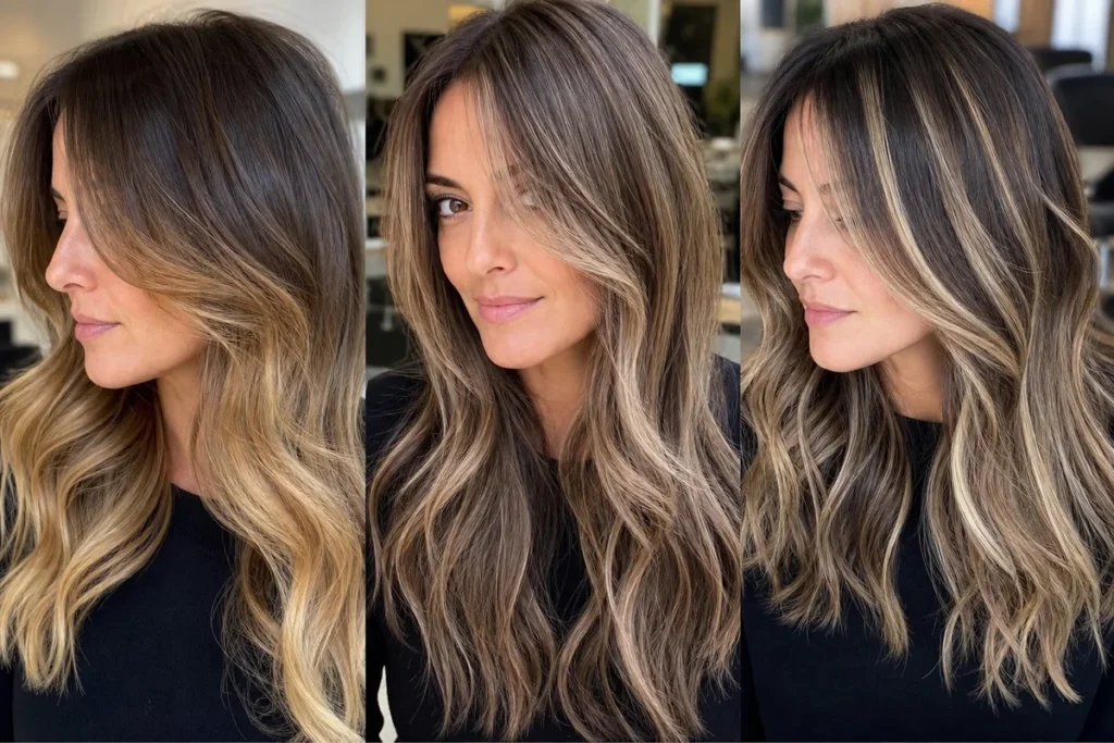 Balayage cheveux : californien, babylights ou highlights, lequel vous correspond Comparaison balayage californien babylights et highlights sur cheveux bruns et blonds en salon français